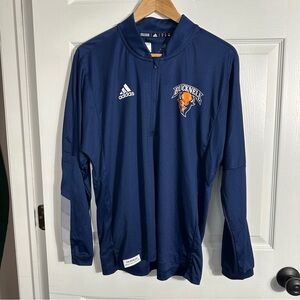 Adidas Bucknell 1/4 zip, size M, Primeblue (made with ocean plastic), collegiate